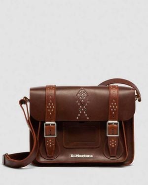 Dr. Martens 11 Inch Mayhem Leather Satchel - Brown