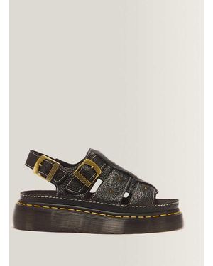 Dr. Martens Wrenlie Open Toe Nappa Leather Fisherman Platform Sandals - Black