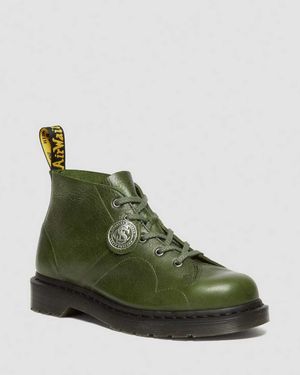 Dr. Martens Church Buckingham Leather Monkey Boots - Green