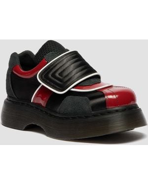 Dr. Martens Zapatos buzz strap de materiales mixtos - Negro