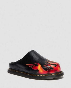Dr. Martens San Mule Flame Sandals - Red