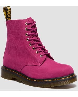 Dr. Martens 1460 Getrommeld Nubuck Veterlaarzen - Paars