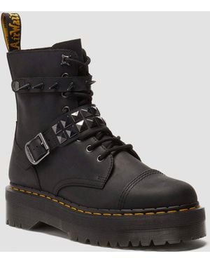Dr. Martens Botas con plataforma jadon de piel spike zapatos - Negro