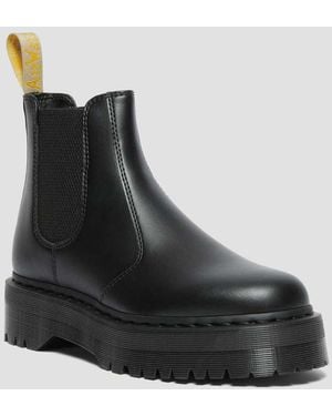 Dr. Martens Unisex Vegan 2976 Felix Platform Chelsea Boots Black Felix Rub Off