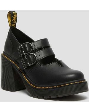 Dr. Martens Eviee Sendal Leather Heels - Black