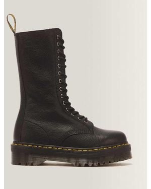 Dr. Martens 1B99 Pisa Leather Mid Calf Lace Up Boots - Black