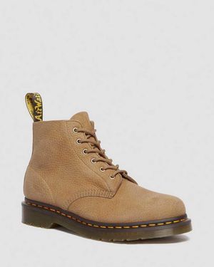 Dr. Martens 101 Tumbled Nubuck Leather Ankle Boots - Natural
