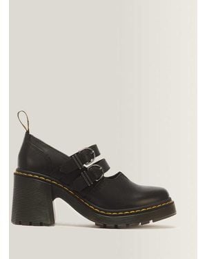 Dr. Martens Eviee Sendal Leather Heels - Black