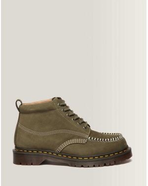 Dr. Martens Lowell Chukka Nubuck Moc Toe Ankle Boots - Green
