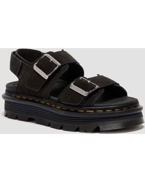 Dr. Martens Sandalias zebzag de ante - Negro