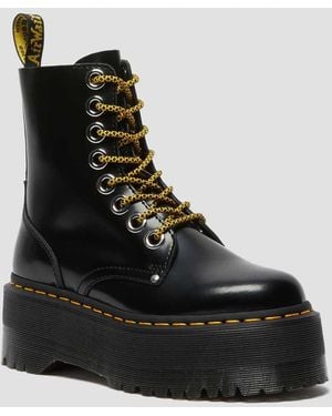 Dr. Martens Jadon Hi Ltt Max Leather Platform Boots in Black Lyst UK