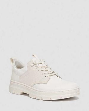 Dr. Martens Reeder Suede & Poly Utility Shoes - White