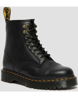 Dr. Martens 1460 Bex Faux Fur-Lined Leather Lace Up Boots - Black