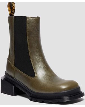 Dr. Martens Maybole Chelsea Square Toe Leather Boots - Black