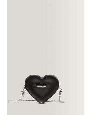 Dr. Martens Mini Heart Shaped Kiev & Patent Leather Bag - Black
