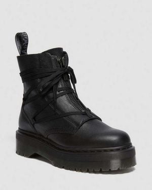 Dr. Martens Jarrick Ii Mono Laced Leather Platform Boots - Black