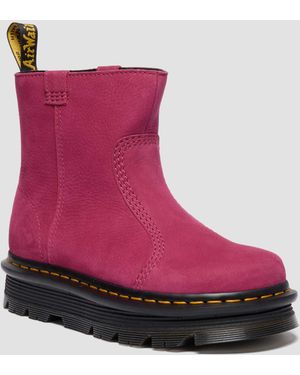 Dr. Martens Zebzag rigger Slip-on Nubuck Laarzen - Roze