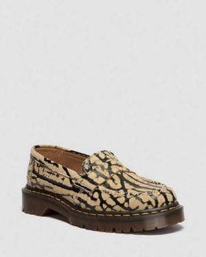 Dr. Martens Delapre Suede Penny Loafers - Brown