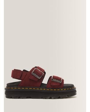 Dr. Martens Sandalias zebzag de piel milled nubuck - Marrón