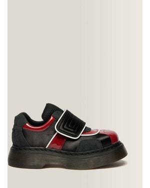 Dr. Martens Buzz Strap Mixed Material Shoes - Black