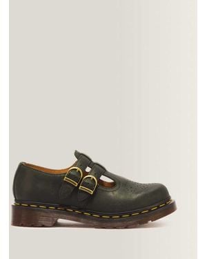 Dr. Martens 8065 Crazy Horse Leather Mary Jane Shoes - Green