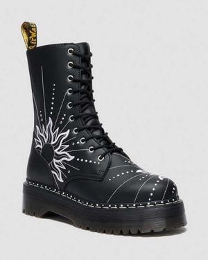 Dr. Martens Jadon Hi Solar Flare Reclaimed Leather Platform Boots - Black
