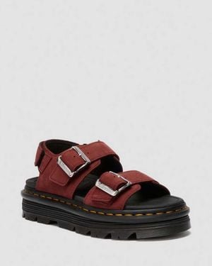 Dr. Martens Zebzag Milled Nubuck Sandalen - Braun