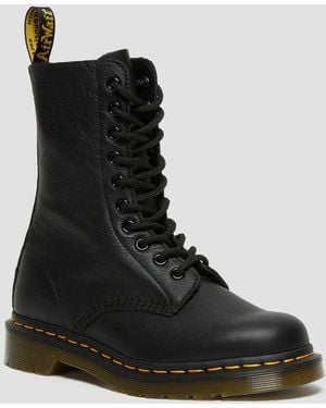 Dr. Martens 1490 Virginia Leather High Boots - Black