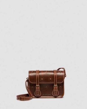 Dr. Martens 7 Inch Mayhem Leather Satchel - Brown
