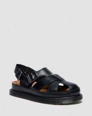 Dr. Martens San Fisherman Leather Sandals - Black