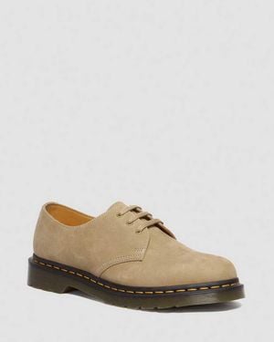 Dr. Martens 1461 Tumbled Nubuck Leather Oxford Shoes - Natural