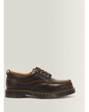 Dr. Martens Lowell 4 Eye Mayhem Leather Moc Toe Shoes - Brown