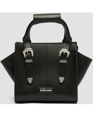 Dr. Martens Cuero bolso kiev pequeño de piel - Negro