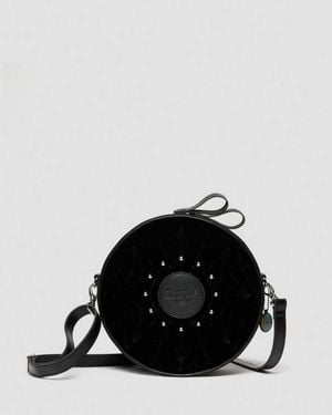 Dr. Martens Leather Round Wednesday Backpack - Black