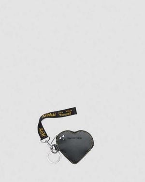 Dr. Martens Leather Heart Shaped Key Ring Purse - White