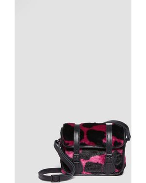 Dr. Martens Leather 7" Hair-on Cow Print Crossbody Bag - White