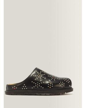 Dr. Martens San Studded Leather Mules - Black