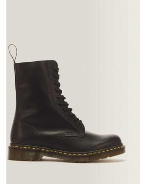 Dr. Martens Unisex 1490 Smooth Leather Mid Calf Boots Black