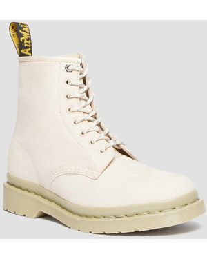 Dr. Martens 1460 Mono Milled Nubuck Leather Lace Up Boots - Natural
