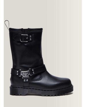Dr. Martens Anistone Hi Leather Biker Boots - Black
