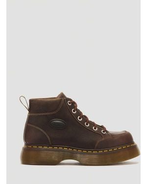 Dr. Martens Buzz 6 Eye Crazy Horse Leather Lace Up Boots - Brown
