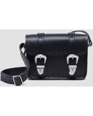 Dr. Martens The Great Frog Leren Schoudertas 18 Cm - Zwart