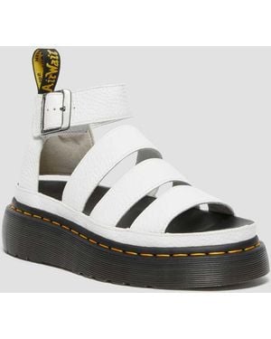 Dr. Martens Clarissa Ii Quad Leather Platform Sandals - White