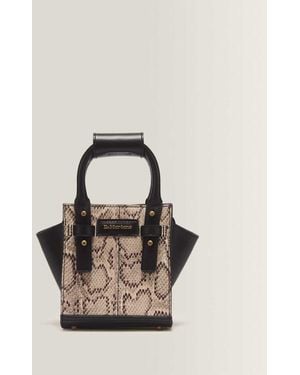 Dr. Martens Xs Snake Print Leder Tote Bag - Natur