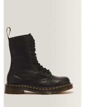 Dr. Martens 1490 Virginia Leather High Boots - Black