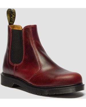 Dr. Martens 2976 Klassieke Kalfsleren Chelsea Schoenen - Rood