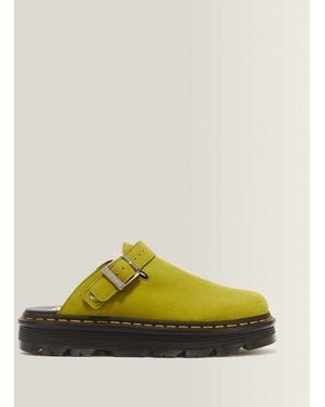 Dr. Martens Zebzag Milled Nubuck Mules - Yellow