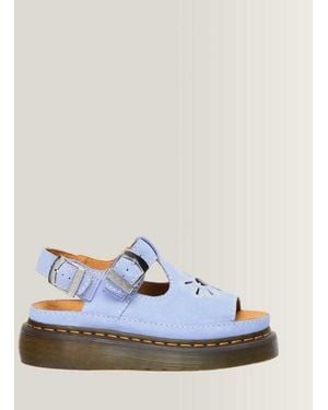 Dr. Martens Dunnet Flower Buttersoft Leather Sandals - Blue