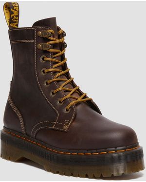 Dr. Martens Jadon Crazy Horse Leather Platform Boots - Brown