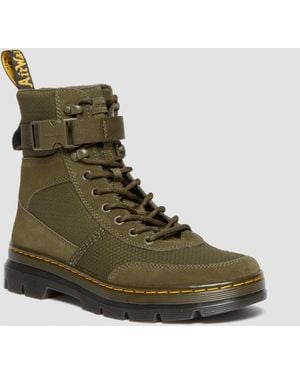 Dr. Martens Combs Tech Suede & Nylon Casual Boots - Green